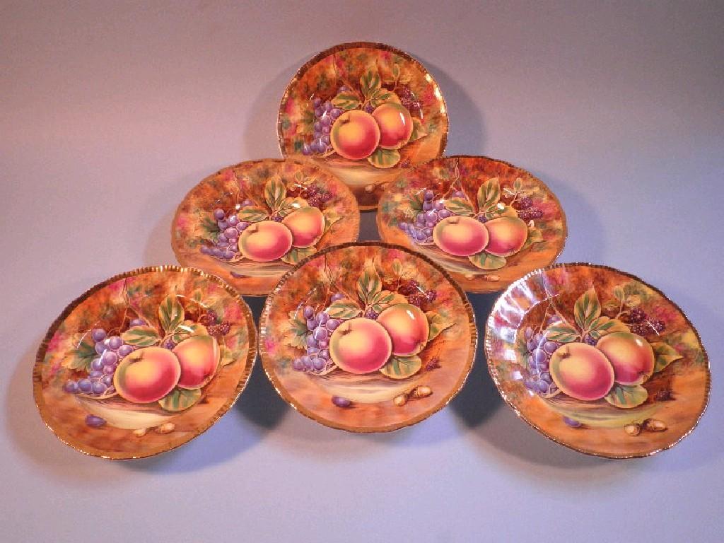 Appraisal: A set of six Baroness Fine China plates each decorated