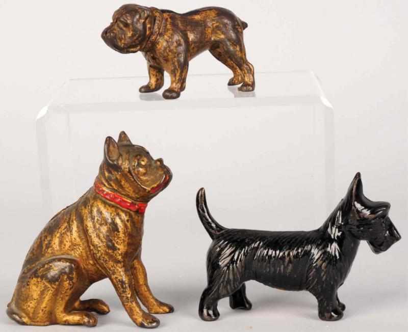 Appraisal: Lot of Cast Iron Dog Still Banks Condition Very Good