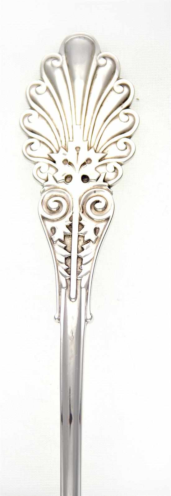 Appraisal: Wood Hughes anthemion pattern coin silver flatware New York circa