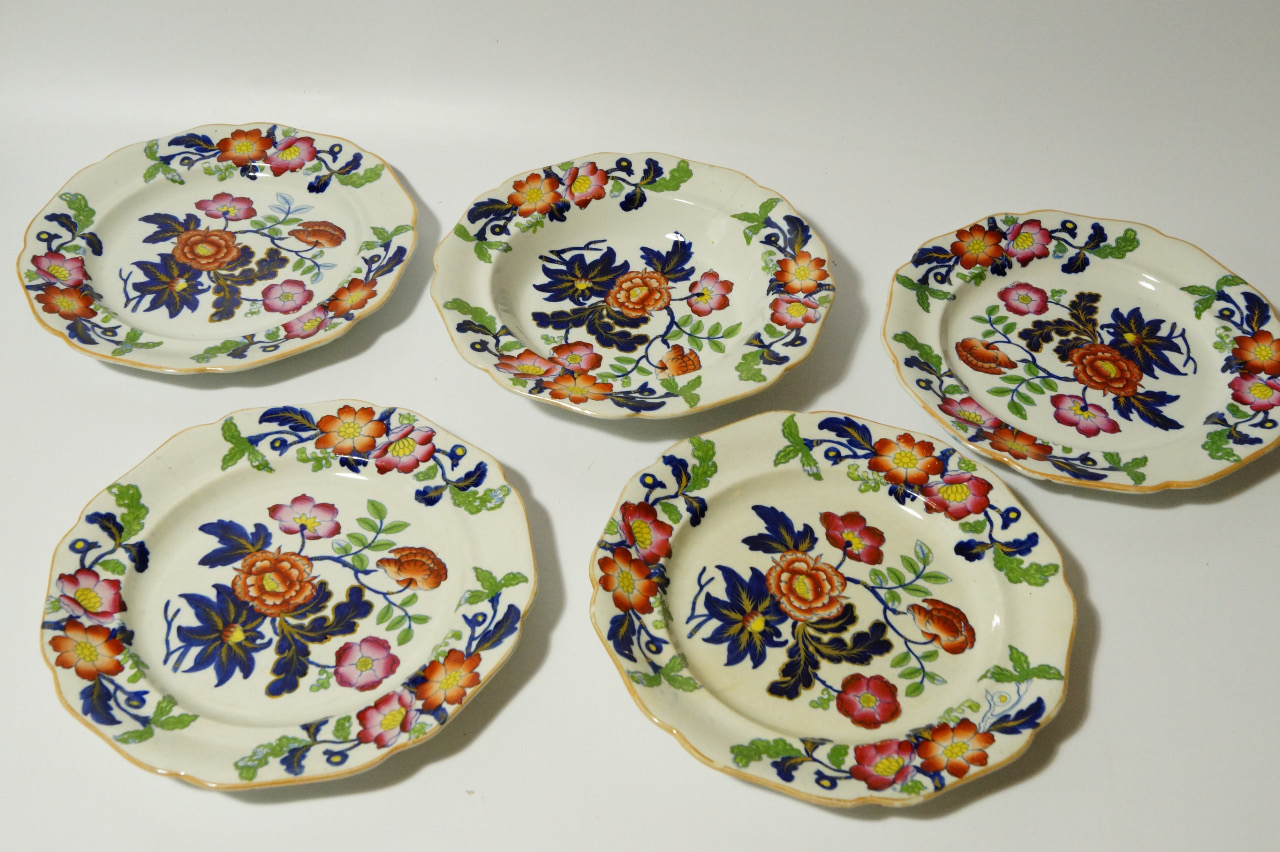 Appraisal: Various thC Ironstone china dinnerware comprising various shaped plates each