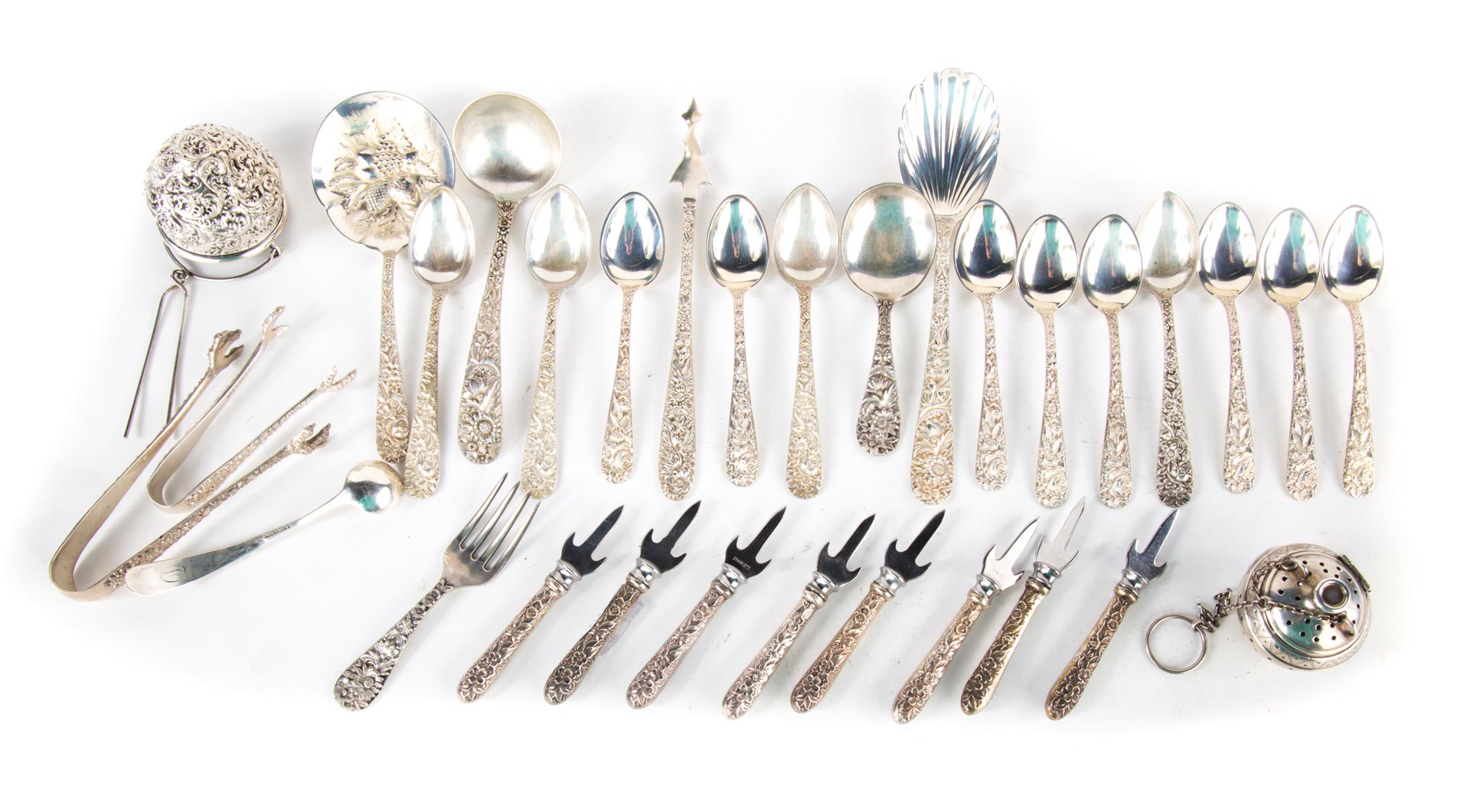 Appraisal: Assorted Kirk sterling silver small flatware comprising demitasse spoons child's