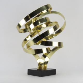 Appraisal: Dan Murphy th C Modern Abstract Ribbon Form Gilt Aluminum