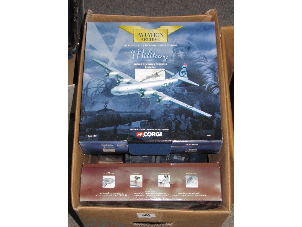 Appraisal: Box of Corgi model aeroplanes in their boxes