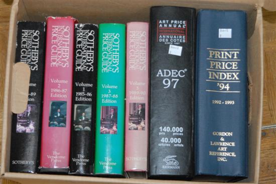 Appraisal: BOX LOT OF ART BOOKS Including Adec print price index