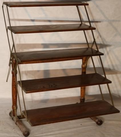 Appraisal: LATE TH CENTURY COUNTRY STORE ADJUSTABLEDISPLAY SHELVING WHICH CONVERTS TO