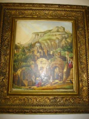 Appraisal: AN EARLY VICTORIAN PORCELAIN PLAQUE the rectangular panel painted in