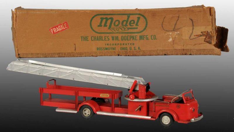 Appraisal: Pressed Steel Model Doepke Aerial Ladder Truck OB Description American