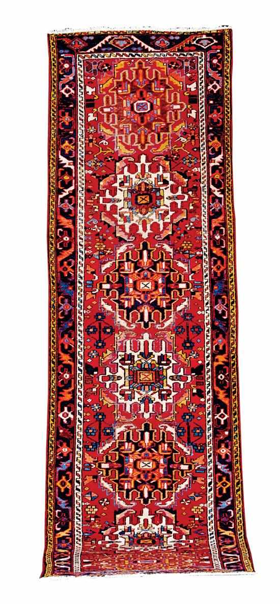 Appraisal: Persian Heriz runner ' x ' Condition wear to pile