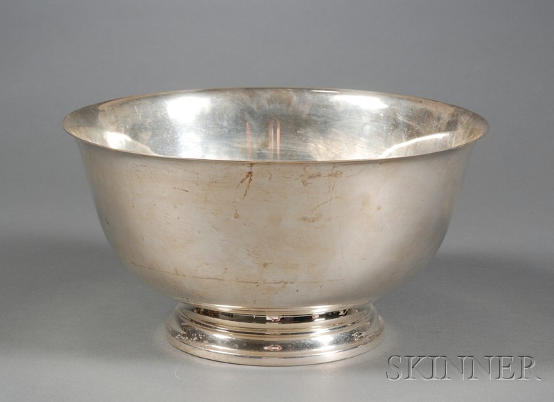 Appraisal: International Sterling Paul Revere Reproduction Punch Bowl th century of