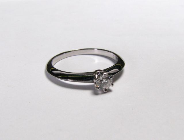 Appraisal: Tiffany platinum ring with ct diamond solitaire size