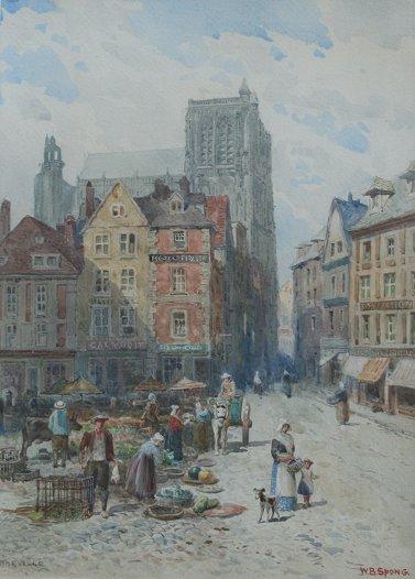 Appraisal: SPONG William Brookes American - ''Abbeville'' Street Scene W C