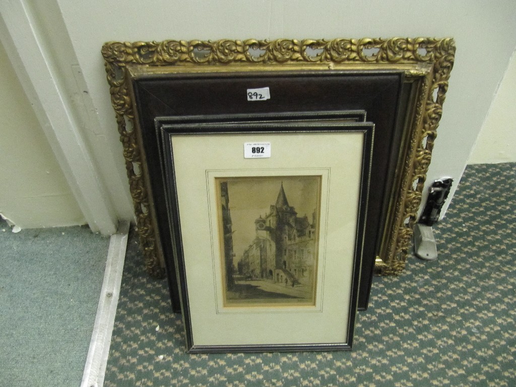 Appraisal: Two Preston Cribb etchings and three prints