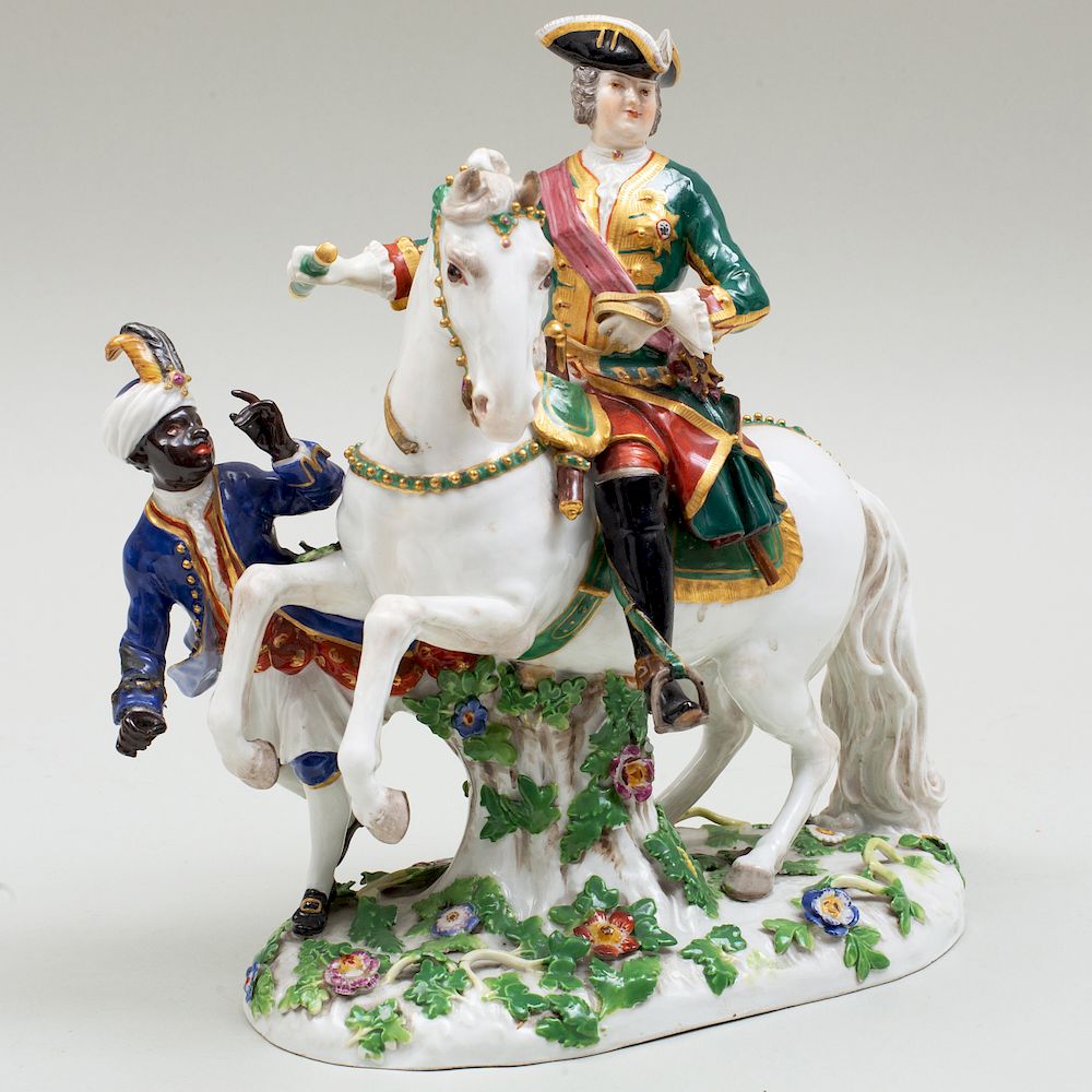 Appraisal: Meissen Porcelain Group of The Russian Empress Elisabeth Petrovna Meissen