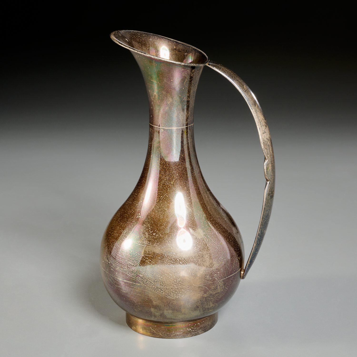 Appraisal: JUVENTINO LOPEZ REYES STERLING SILVER EWER Mid th c stamped