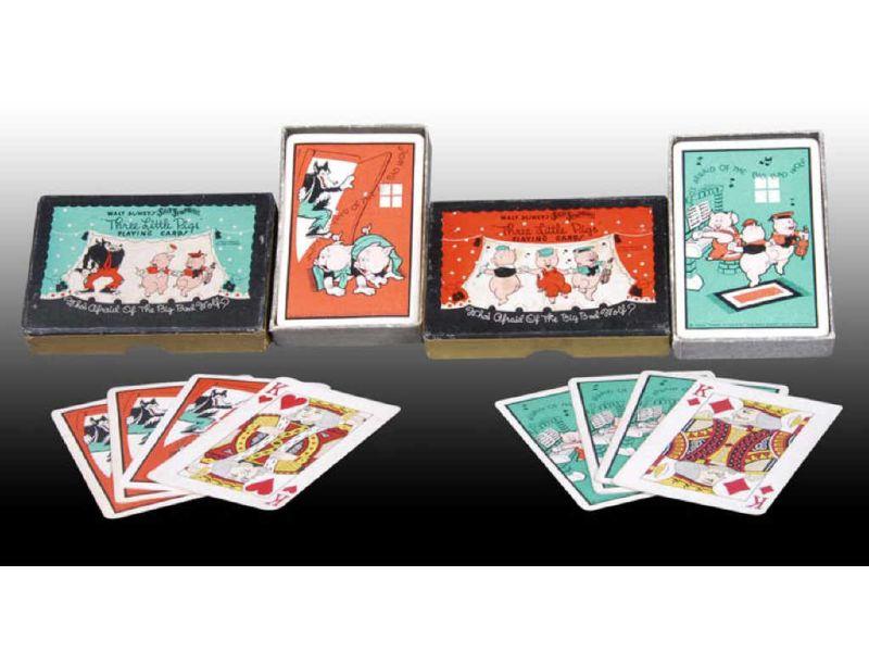 Appraisal: Lot of Sets of Three Little Pigs Playing Cards Description