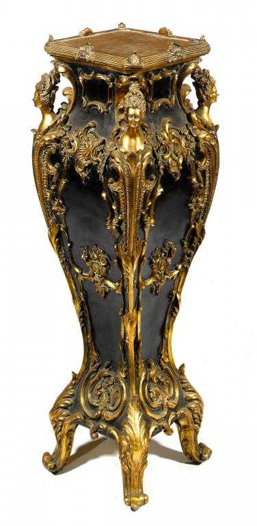 Appraisal: A GILTWOOD TORCH RE IN LOUIS XV STYLE the moulded