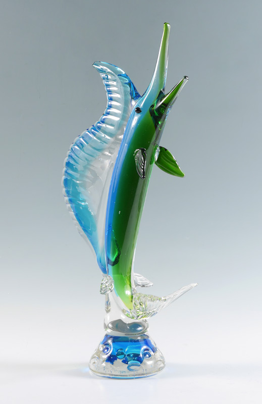 Appraisal: LARGE MURANO STYLE ART GLASS SAILFISH Cristalleria d'arte Murano style