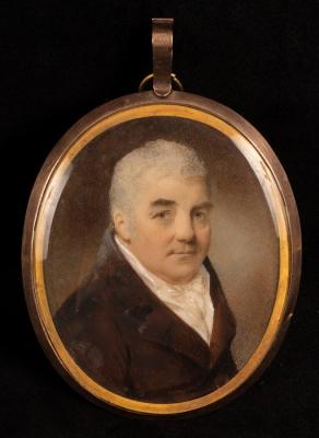 Appraisal: English School circa Portrait Miniature of a Gentleman said to