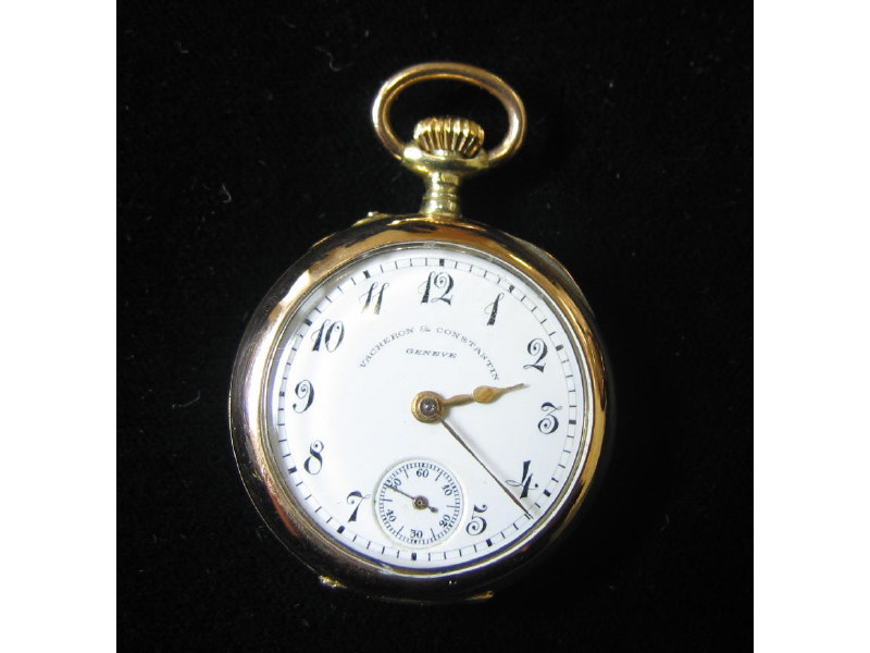 Appraisal: ANTIQUE VACHERON CONSTANTIN OPEN FACE POCKET WATCH k yellow gold