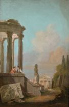 Appraisal: Ripa c Early th Century Roman Ruins oil on canvas