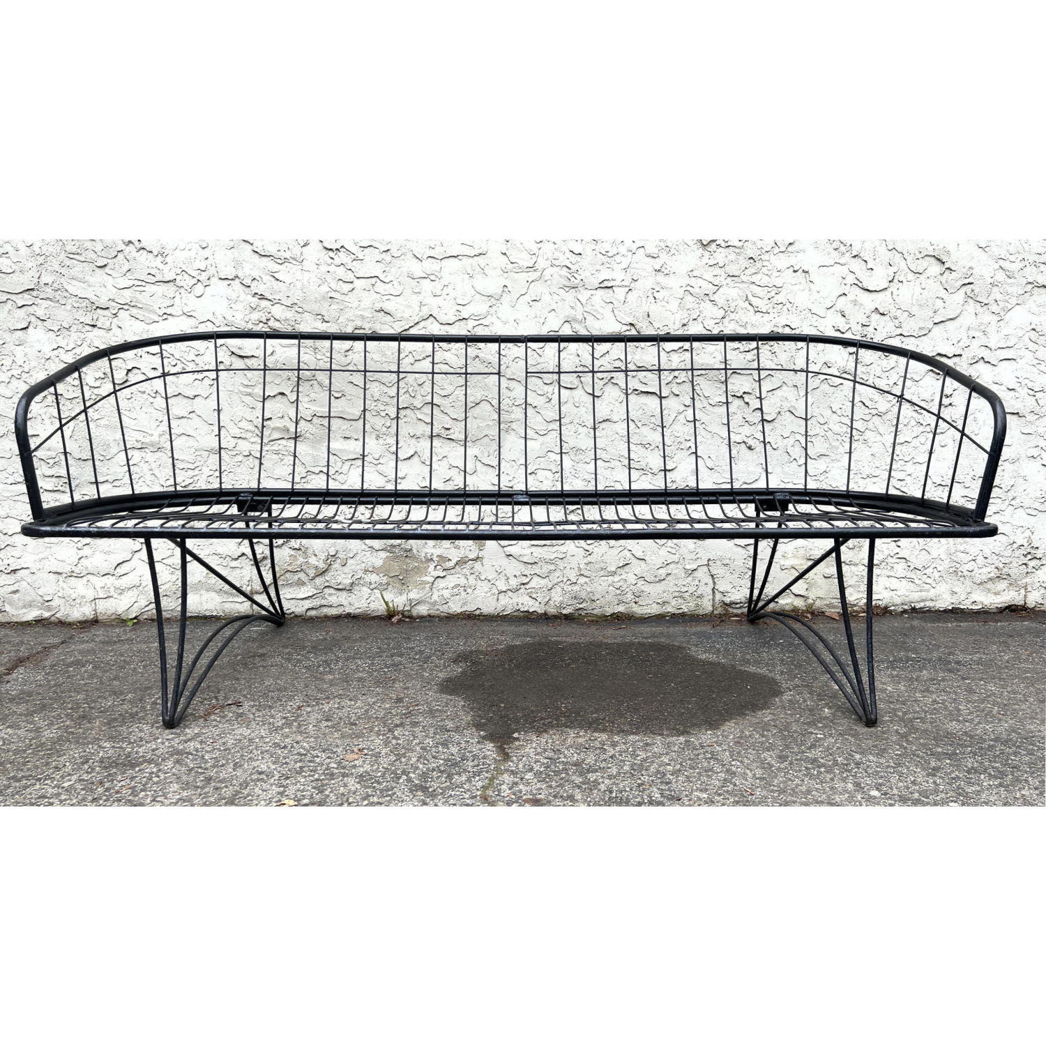 Appraisal: Metal Garden Sofa Bench with No Cushions Dimensions H inches