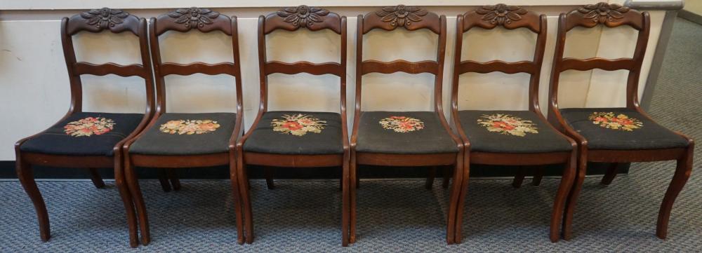 Appraisal: Set of Six Mahogany Classical Style Dining Chairs