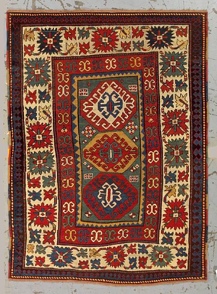 Appraisal: A Bordjalou Kazak Caucasus late th century size approximately ft