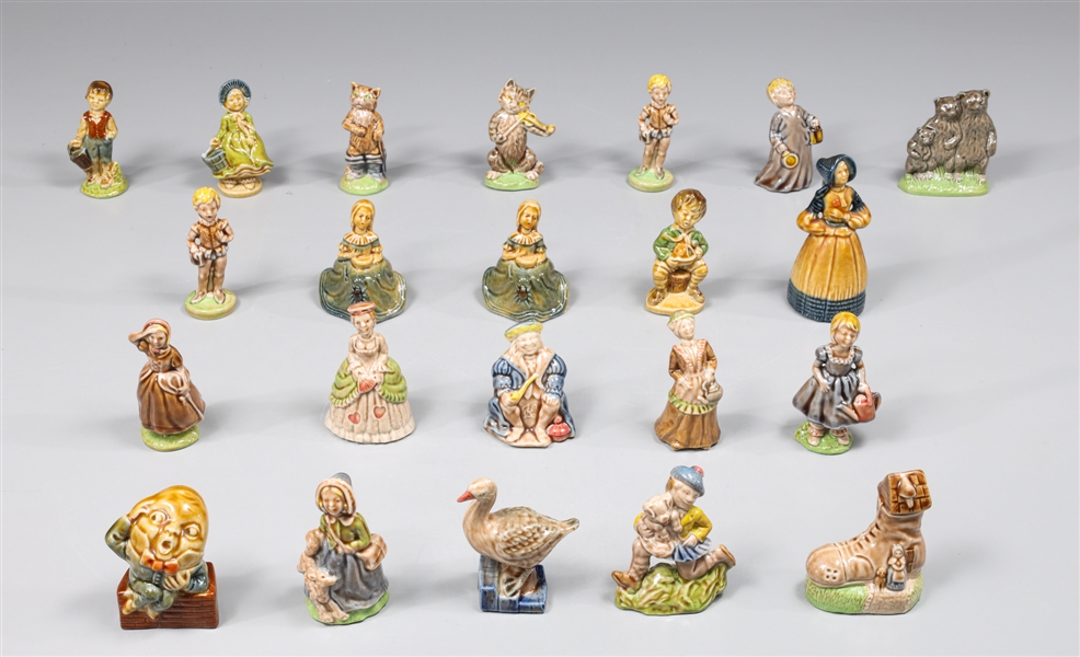 Appraisal: Group of twenty-two Wade Pottery nursery rhyme whimsies figurines including