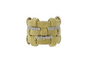 Appraisal: Roberto Coin Interwoven Design Diamond Ring Roberto Coin Interwoven Design