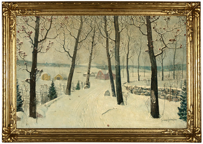 Appraisal: Svend Svendsen - A road through trees in early spring