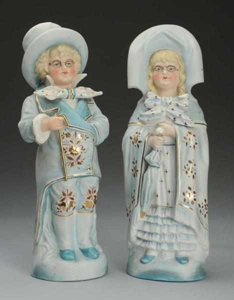 Appraisal: Lot of German Bisque Figurines Matching unmarked pair in Kate