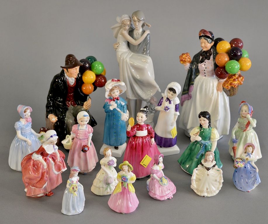 Appraisal: Figural porcelain group to include Royal Doulton Balloon Man and