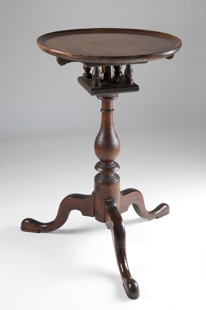 Appraisal: Chippendale Mahogany Tip and Turn Top Candle Stand Philadelphia mid