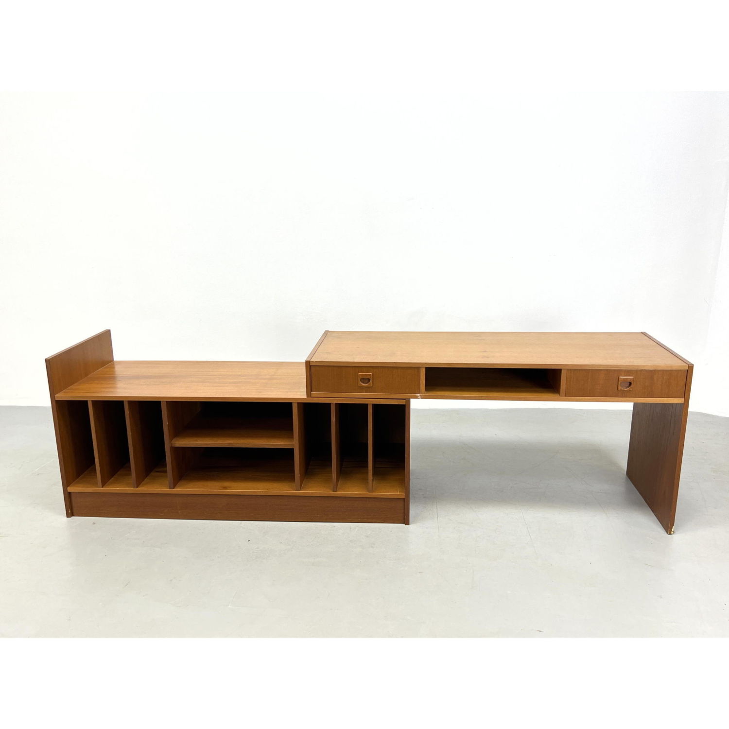 Appraisal: Adjustable Danish Modern teak credenza entertainment center Made in Denmark