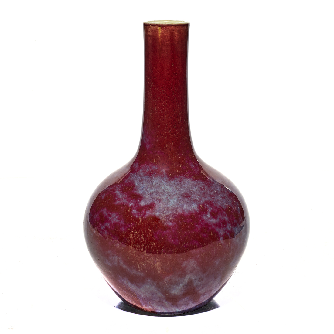 Appraisal: CHINESE FLAMBE GLAZED GLOBULAR VASE Chinese flambe glazed globular vase