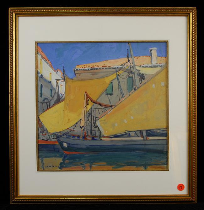 Appraisal: JANE PETERSON American - VENICE watercolor and gouache signed Jane