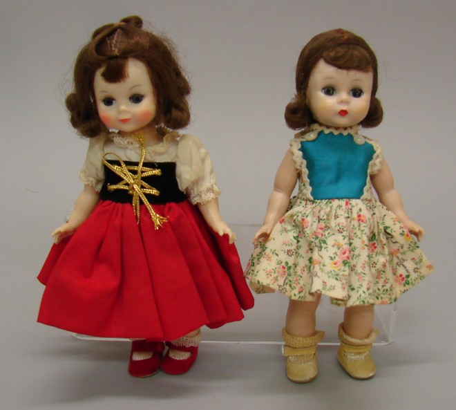 Appraisal: Pair of HP dolls SL Walking doll with brown flip