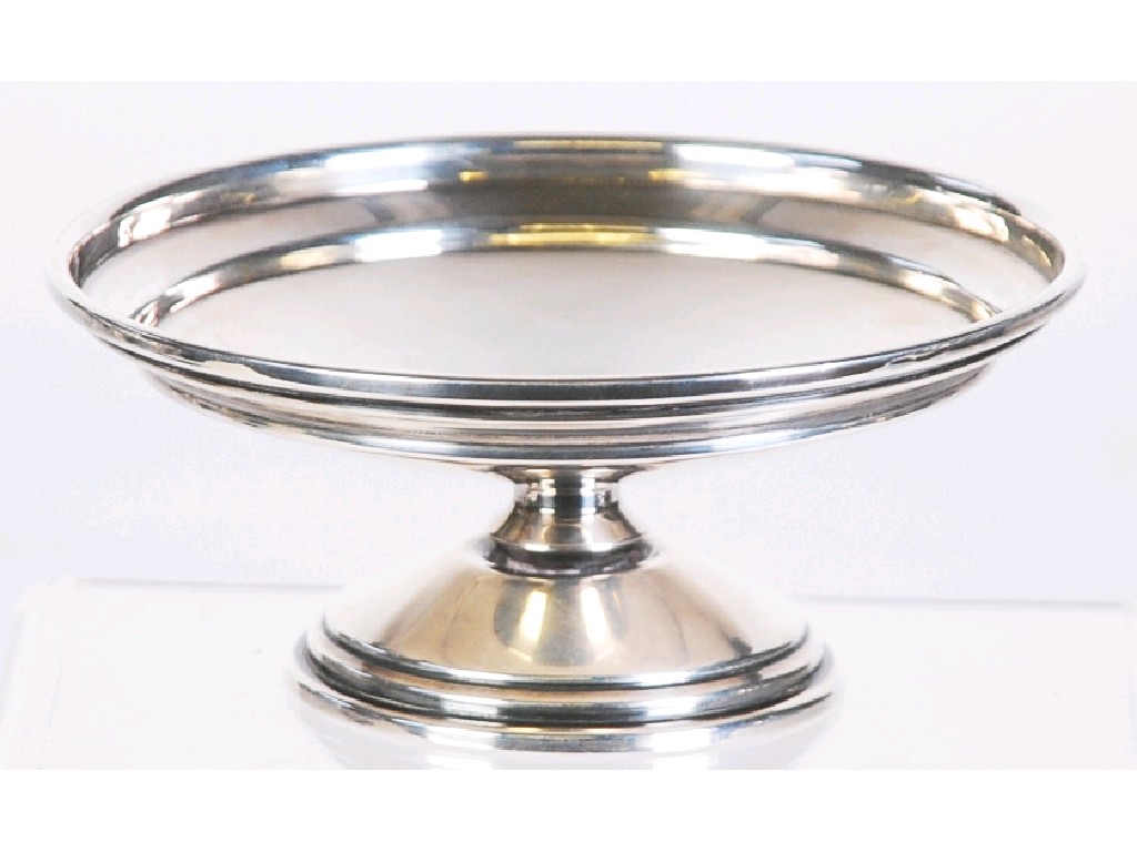 Appraisal: GEORGE VI ART DECO PLATE SILVER PEDESTAL BON BON DISH