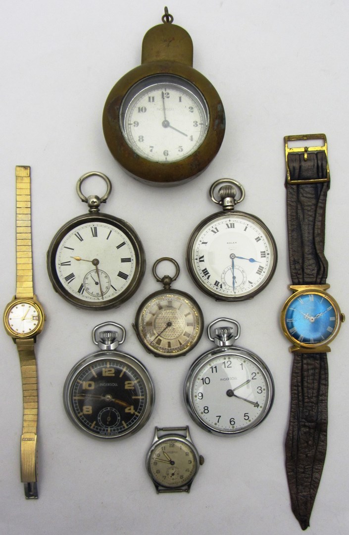 Appraisal: A gentleman's silver cased keyless wind openfaced Rolex pocket watch