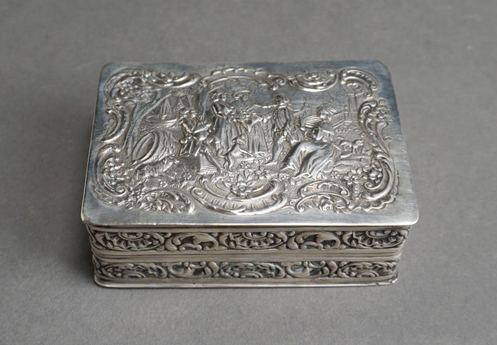 Appraisal: German Repousse -Silver Dresser Box ozt