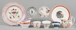 Appraisal: Miscellaneous ceramics to include a Gaudy Dutch variant creamer a