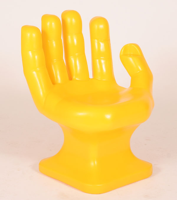 Appraisal: Pop Art yellow hard plastic chair in the form of