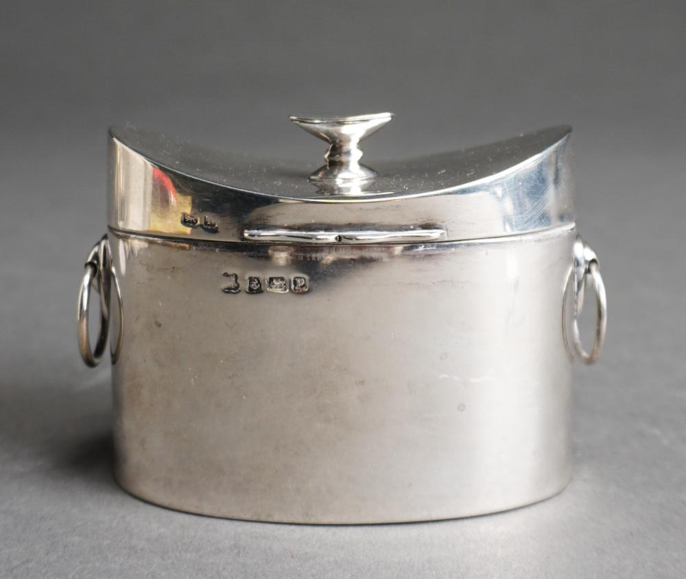 Appraisal: George V English Sterling Silver Tea Caddy Birmingham Circa H