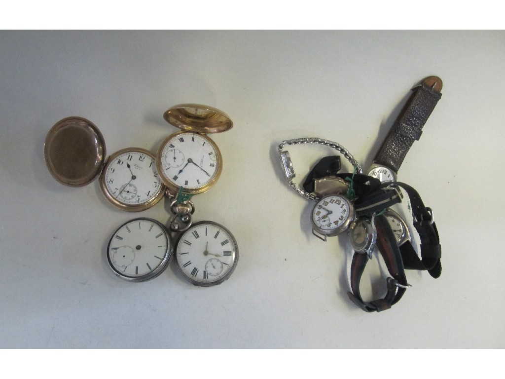 Appraisal: Box of assorted wrist and pocket watches