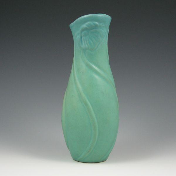 Appraisal: Van Briggle vase in Ming Turquoise with poppy decoration Marked