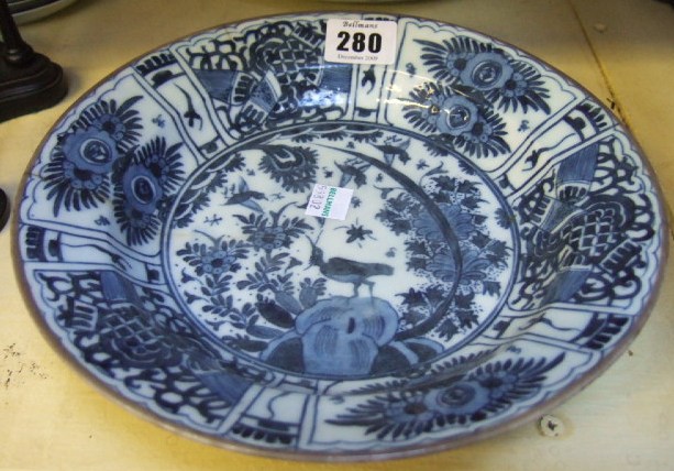 Appraisal: A Safavid Kraak-style blue and white dish th th century