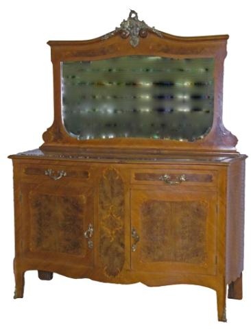 Appraisal: Late th Century French Sideboard with mirror and marble insert