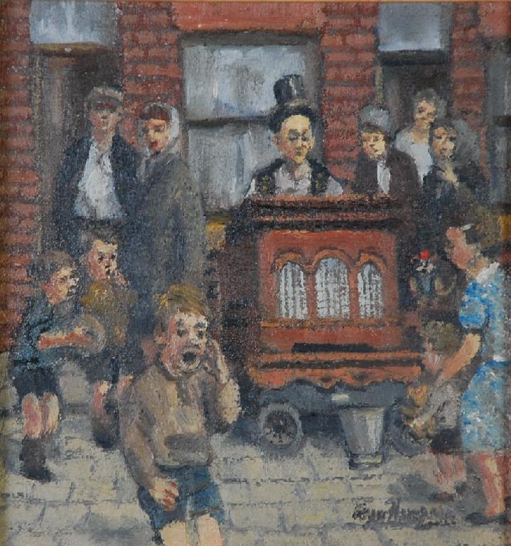 Appraisal: ROGER HAMPSON - OIL ON BOARD The Fussell Organ signed