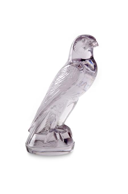 Appraisal: LALIQUE 'FAUCON' CAR MASCOT CIRCA amethyst glass moulded as a