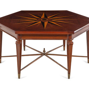 Appraisal: A French Gilt Bronze Mounted Marquetry Low Table by Jean-Maurice